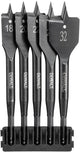 Support d'accessoires Imp Dewalt + perceuses à vitesse extrême | 5 pièces | 18 mm, 20 mm, 22 mm, 25 mm, 32 mm - dt70832-qz