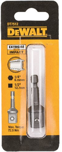 Imp Dewalt Accessories Act Adaptateur de vis à impact 1 4 hex à 1 2 - dt7512-qz