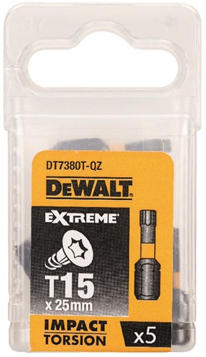 Imp dewalt accessoires acte torsion 25mm torx t15 - dt7380t-qz