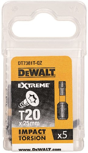 Imp dewalt accessoires acte torsion 25mm torx t20 - dt7381t-qz