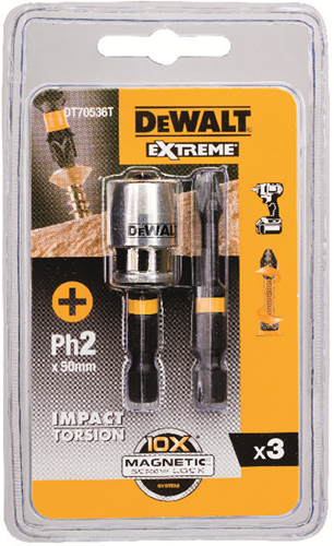 Accessoires Imp Dewalt acte torsion 2xph2 50 mm + 1 maglock - dt70536t-qz