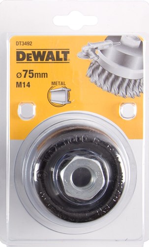 Accessoires Dewalt brosse coupelle meuleuse torsadée 75x22mm m14 - dt3492-qz