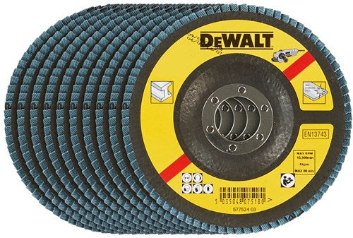Accessoires Dewalt disque abrasif à lamelles incurvées, ø115mm, k36 - dt3255-qz - 10 pièces - dt3255-qz