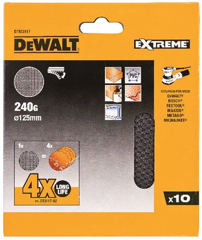 Dewalt accessoires maille maille de ponçage ø125mm k240 - dtm3117-qz