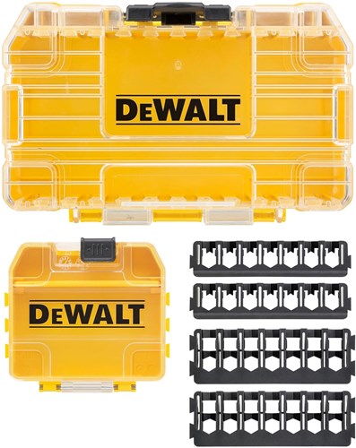 Accessoires Dewalt étui rigide taille petit vide x1 + tictac vide x1 + 25 mm support 7 pièces x2 + 57 mm support 7 pièces x2 - dt70801-qz
