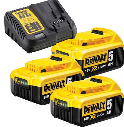 Dewalt dcb115p3 kit de démarrage 18v (batterie 3x 5,0ah) dcb184 + chargeur dcb115