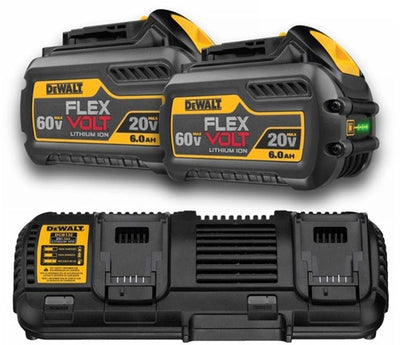 Dewalt dcb132t2-qw kit de démarrage - dcb132 double chargeur pour batteries 18v et flexvolt + 2x batterie dcb546 - dcb132t2-qw
