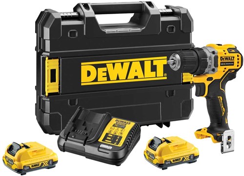 Perceuse-visseuse sans fil Dewalt DCD701D2-QW – 12v xr – brushless – 2x batterie 2,0ah – en coffret tstak
