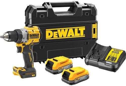 Dewalt dcd800e2t perceuse sans fil compacte 18v xr 1,7ah pile électrique en tstak