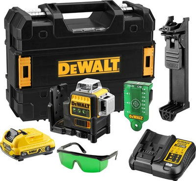 Dewalt dce089d1g laser à lignes croisées auto-nivelant 10,8v - laser vert - dce089d1g-qw