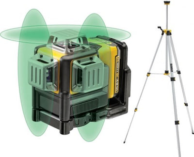 Dewalt dce089d1gtri laser lignes croisées auto-nivelant 10,8v - laser vert + trépied