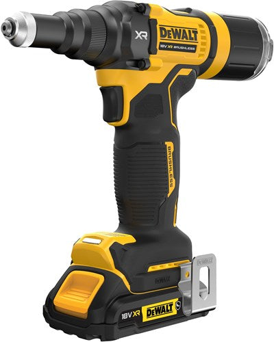 Pistolet à riveter sans fil Dewalt dcf403d2gt-qw | 4,8 mm | xr 18v ​​​​| 2x batteries 2,0ah + chargeur | au cas où - dcf403d2gt-qw