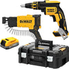 Tournevis pour cloisons sèches sans fil Dewalt dcf620e1k | 1 4 | Pile d'alimentation 18 V XR | dans tstak-dcf620e1k-xj