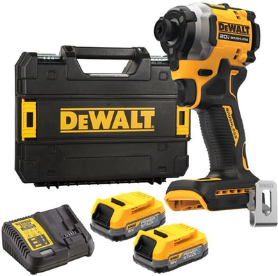Visseuse à percussion sans fil Dewalt dcf850e2t | Pile d'alimentation 18 V XR | ensemble | 2 x batterie + chargeur | dans tstak-dcf850e2t-qw