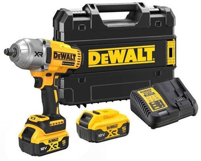 Dewalt dcf900p2t-qw | 18v xr brushless 1 2 anneau de friction pour clé à chocs lourde | avec 2x batterie 5,0ah et chargeur | dans le cas tstak dcf900p2t-qw