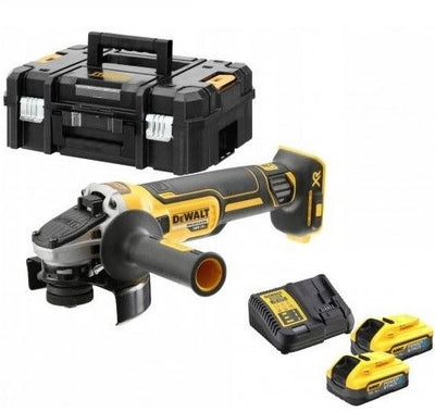 Dewalt dcg405h2t-qw | Meuleuse d'angle sans balais 18 V XR | 125 mm | avec 2 batteries Power Stack de 5,0 Ah | dans le cas tstak dcg405h2t-qw