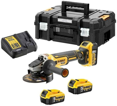 Meuleuse d'angle sans fil Dewalt dcg405p3 | 125 mm noir | 3x 18v 5,0 ah xr li-ion | +tstak-dcg405p3-qw