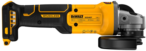 Meuleuse d'angle Dewalt dcg407n-xj 18v xr | 125 mm | interrupteur à glissière | sans piles ni chargeur - dcg407n-xj