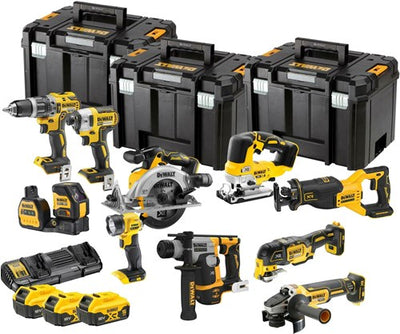 Dewalt dck1012p4t-qw | Pack combiné de 10 pièces | xr 18 volts | 5,0ah | Li-ion | 4 piles-dck1012p4t-qw