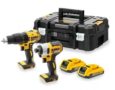 Dewalt dck2060d2t ensemble combiné de batterie 18v 2.0ah li-ion en étui - dcd778 + dcf787 - dck2060d2t-qw