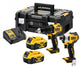 Dewalt dck2062m2t-qw ensemble combiné 18v 4.0ah li-ion - perceuse à percussion sans fil dcd709 + visseuse à percussion dcf809 - dck2062m2t-qw