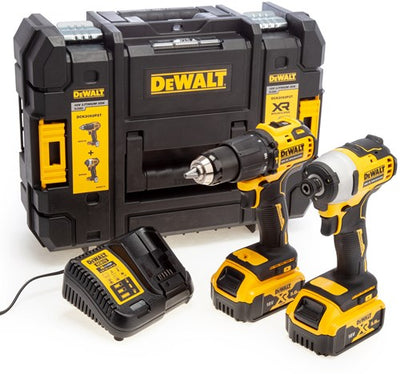 Dewalt dck2062p2t ensemble combiné 18v 5.0ah li-ion - perceuse à percussion sans fil dcd709 + visseuse à percussion dcf809 - dck2062p2t