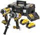 Dewalt dck2200h2t-qw | Ensemble combiné de batteries XR 18 V DCD1007 + DCF860 en Tstak (2 batteries Power Stack 5,0 Ah + chargeur) - DCK2200H2T-QW