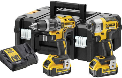 Jeu de batteries Dewalt dck266m2t | dcd796 + dcf887 en cas t-stak | Batterie lithium-ion 18 V 4,0 Ah - DCK266M2T
