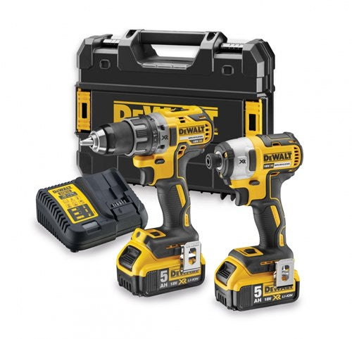 Perceuse sans fil Dewalt dck268p2t dcd791 + visseuse à percussion dcf887 | Batterie lithium-ion 18 V 5,0 Ah - dck268p2t-qw