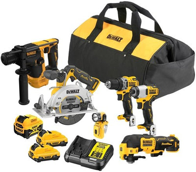 Dewalt dck611p1d2-qw | Ensemble de valeurs 6 kits sans balais 12 V XR (dcd701+dcf801+dcs512+dch072+dcs353+dcl510) - dck611p1d2-qw