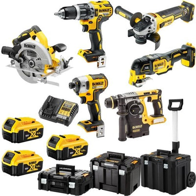 Dewalt dck685p3t | ensemble de combinaisons | dcd796 + dcf887 + dch273 + dcg405 + dcs570 + dcs356 | 18v | Batterie Li-Ion 5,0 Ah | dans tstak-dck685p3t-qw