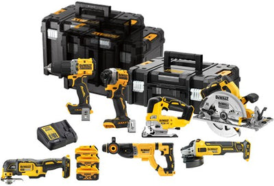 Dewalt dck706p3t | Pack combiné de 7 pièces | xr 18 volts | 5,0ah | Li-ion | 3 piles - dck706p3t-qw
