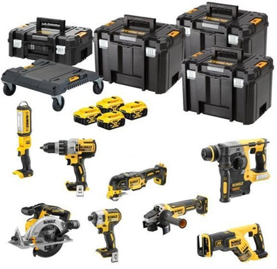 Dewalt dck853p4t-qw | ensemble combiné de batterie xr 18v 8 machines en tstak (batterie 4x 5,0ah + chargeur) - dck853p4t-qw