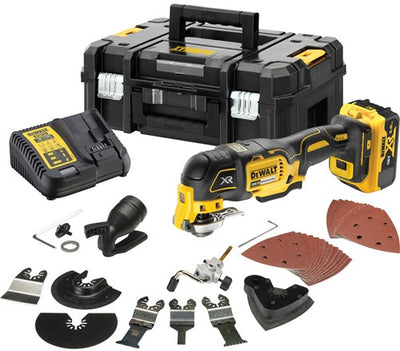 Outil multifonction oscillant Dewalt DCS356P1 | 18v | 5,0 Ah | li-ion en tstak - fourni avec 1 pile - dcs356p1