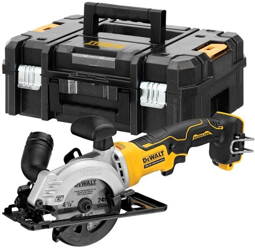 Scie circulaire sans fil Dewalt dcs571nt 18v corps libre en piquet en T | sans piles ni chargeur - dcs571nt-xj