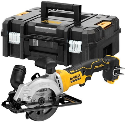 Scie circulaire sans fil Dewalt dcs571nt 18v corps libre en piquet en T | sans piles ni chargeur - dcs571nt-xj
