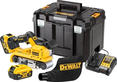 Ponceuse à bande sans fil Dewalt dcw220p2 | 18v | 5,0 Ah | Li-ion en t-stak - dcw220p2-qw