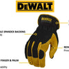 Gant de travail en cuir Dewalt dpg216l | taille l - dpg216leu