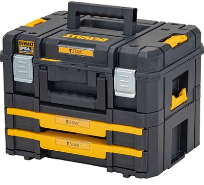 Dewalt dwst83395-1 | tstak-boîte ii | mallette à outils combo | deux tiroirs peu profonds - dwst83395-1