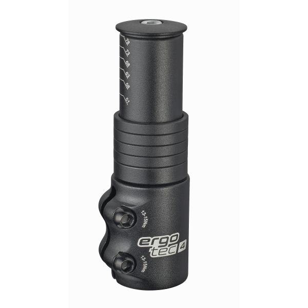 Extenter de la tige Ergotec avant 3 - 1-1 8 AL6061 T6 - Black Sandblasted