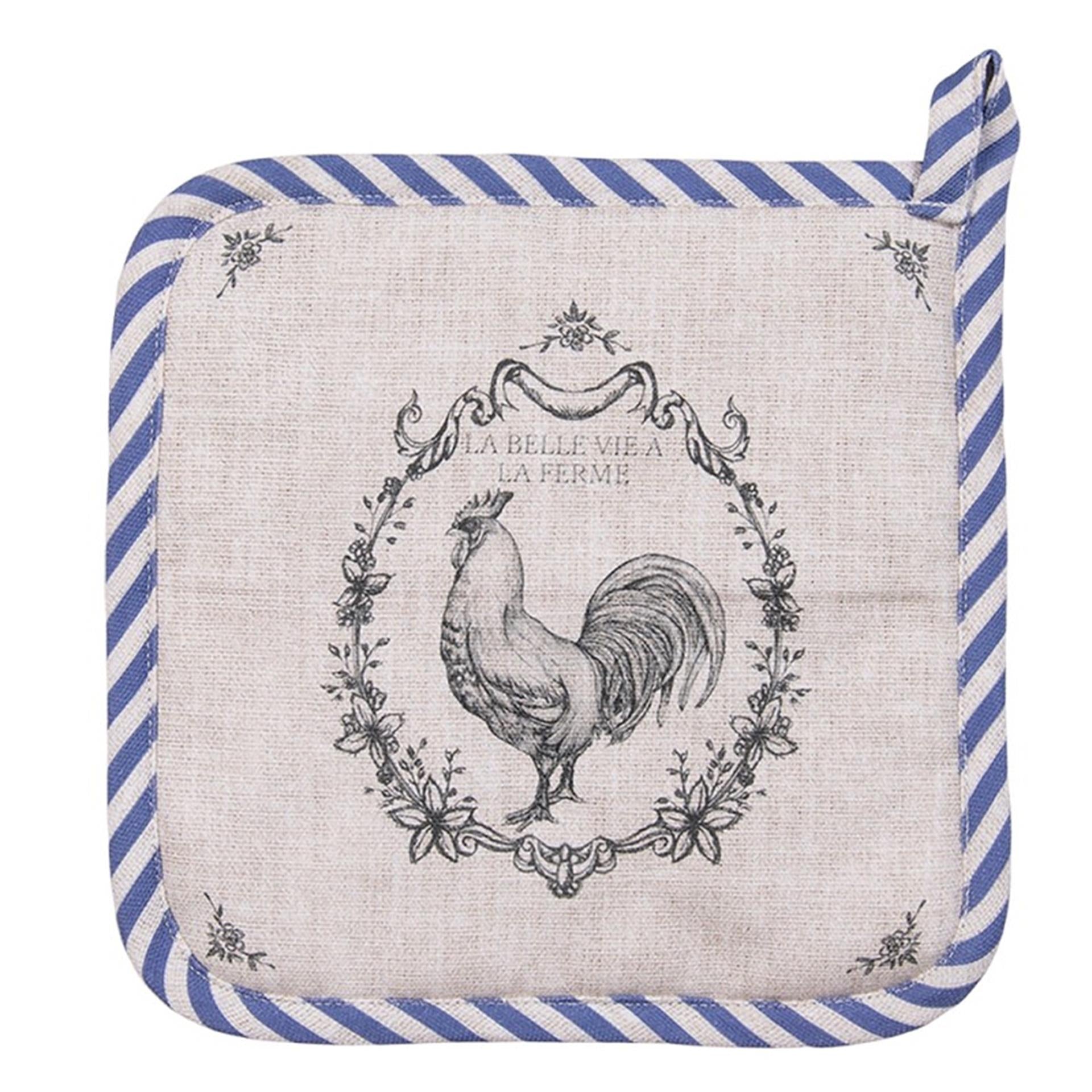 Clayre eef manique coq 20x20cm