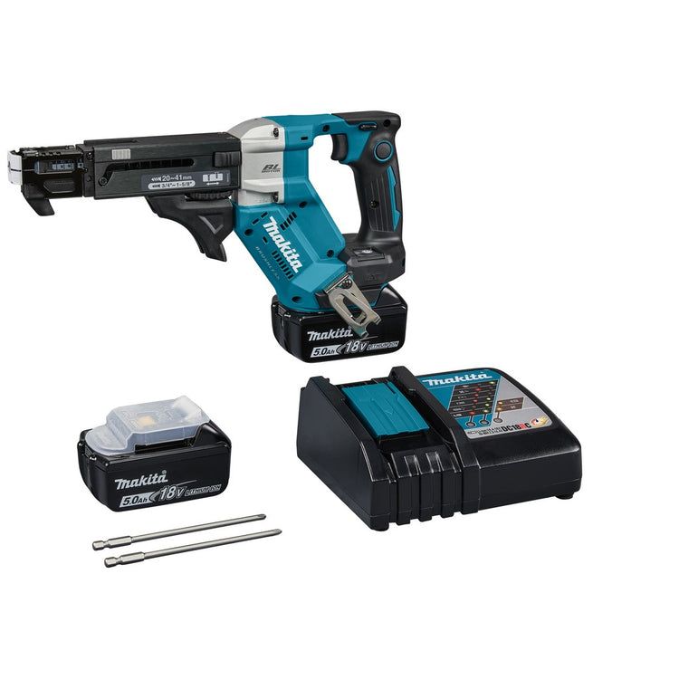 Makita dfr452rtj | 18v | machine à vis | 20-41 mm | Batterie 5,0 Ah (2 pièces) | chargeur rapide dans mbox dfr452rtj