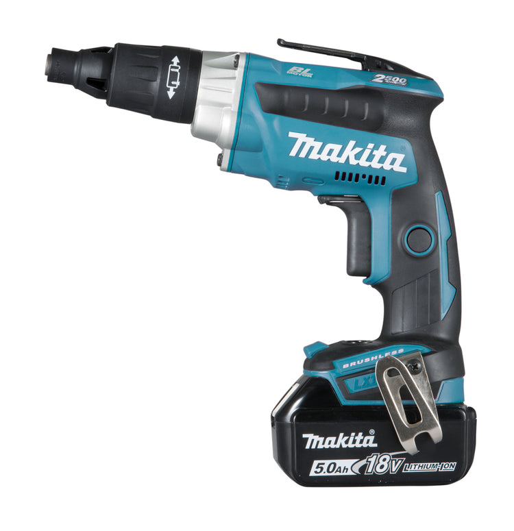 Makita dfs251rtj tournevis 18v batterie 5,0 ah (2 pièces), chargeur rapide, mbox