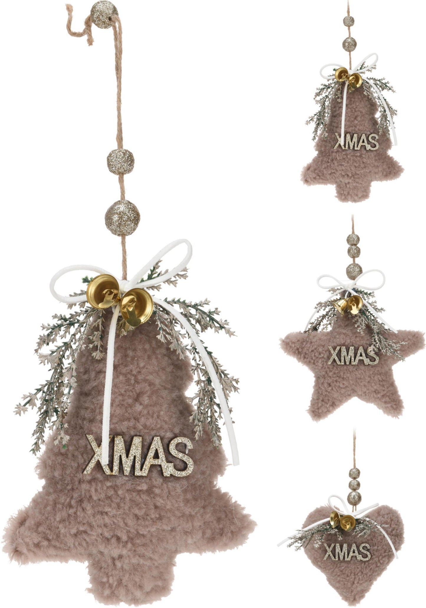 Home styling Pendentif de Noël Noël 12cm marron