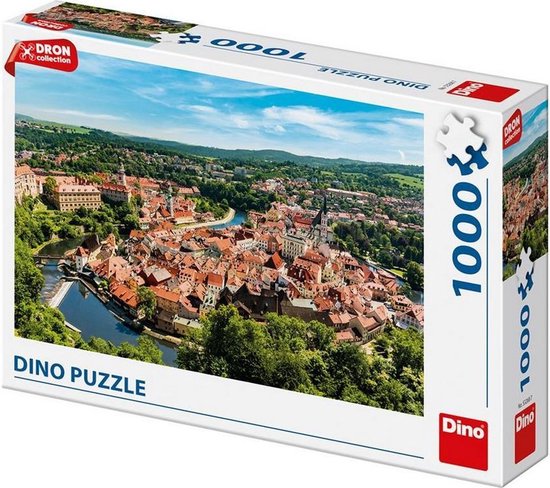 Image de drone de puzzle český krumlov 1000 pièces