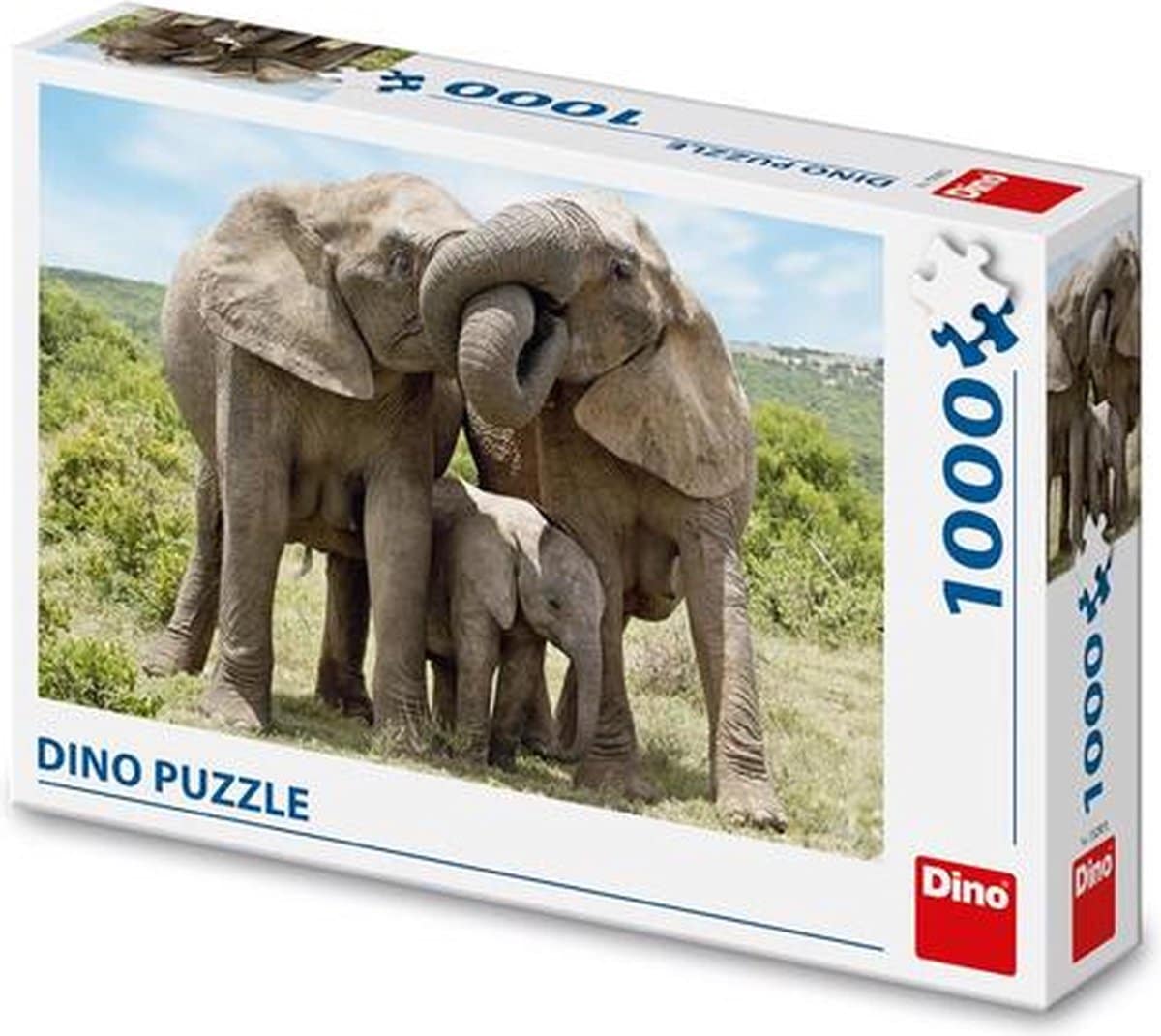 Dinotoys Dino Puzzle - Family Elephants - 1000 pièces