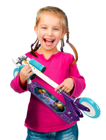 Disney Wish à 2 roues Kinderstep pliable Fook Foke Purple Bleu