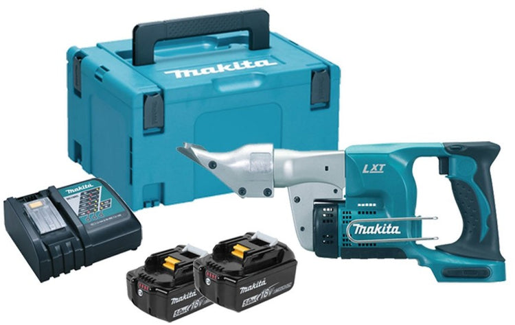 Cisaille à tôle Makita djs130rtj | 18v | Batterie 2 x 5,0 Ah + chargeur rapide | dans mbox