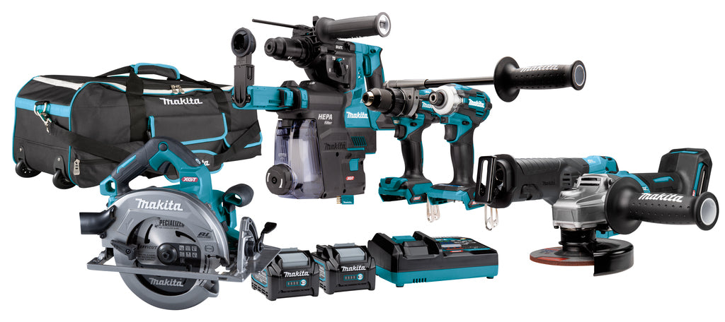Makita dk0162g601 | ensemble combiné 40v max | 4.0ah | td001g | df001g | jr001g | ga005g | | hr002g | hs004g | dans un sac - dk0162g601