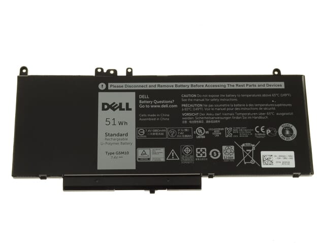 Batterie d'ordinateur portable Dell 7.4V 51Wh 6860mAh